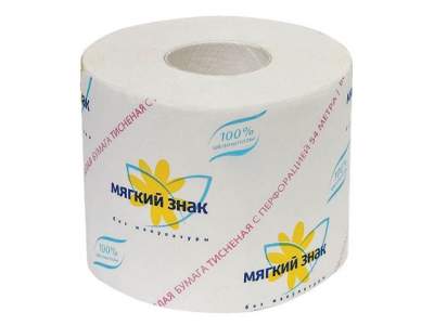 Бумага туалетная 54м Мягкий знак (72шт/уп)...