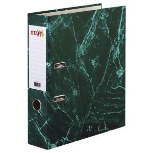 Папка-файл 70мм мрамор STAFF БЮДЖЕТ зелена...