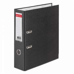 Папка-файл 80мм  BRAUBERG черная, 227189