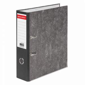 Папка-файл 80мм мрамор BRAUBERG, с уголком...