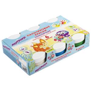 Краски пальчиковые сенсорные 6цв по 60мл  ...