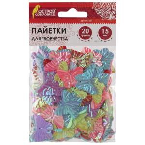 Пайетки в наборе ассорти 5цветов 20г пакет...