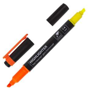 Маркер-выделитель двусторонний BRAUBERG же...