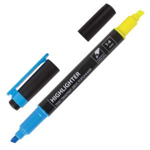 Маркер-выделитель двусторонний BRAUBERG ли...