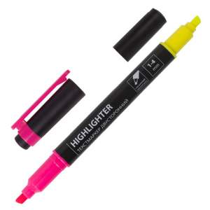 Маркер-выделитель двусторонний BRAUBERG ли...