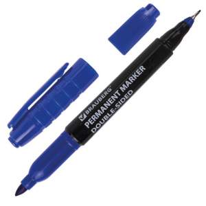 Маркер перманентный  двусторонний (нестира...