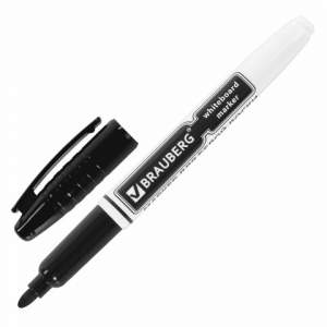 Маркер для белой доски BRAUBERG 4мм  черны...
