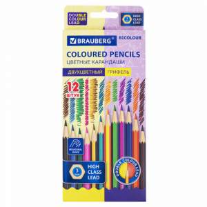 Карандаши с двухцветным грифелем BRAUBERG ...