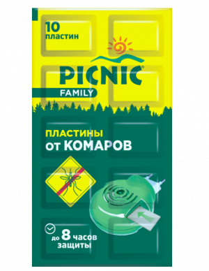 Пластины от комаров Пикник 10шт/уп.