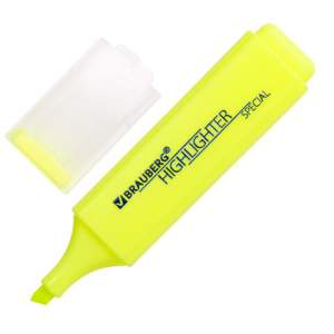 Маркер-выделитель BRAUBERG желтый 