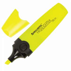 Маркер-выделитель BRAUBERG желтый 