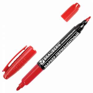Маркер перманентный BRAUBERG двусторонний,...