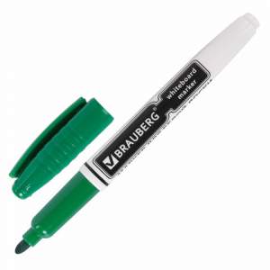 Маркер для белой доски BRAUBERG зелёный ар...