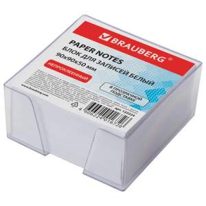 Блок для записей в подставке прозрачной, к...