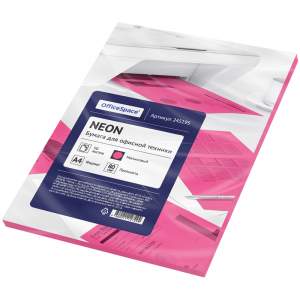 Бумага цветная OfficeSpace 80г/м 50л малин...