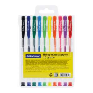 Набор гелевых ручек 10 цветов OfficeSpace ...