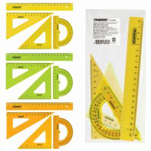 Набор чертежный средний ПИФАГОР, прозрачны...