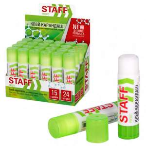 Клей-карандаш STAFF 15гр pvp арт.228661