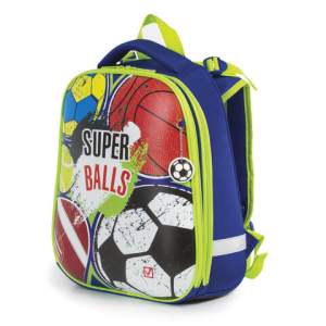 Ранец,2отделения,Супер-мячи,с брелком,маль...