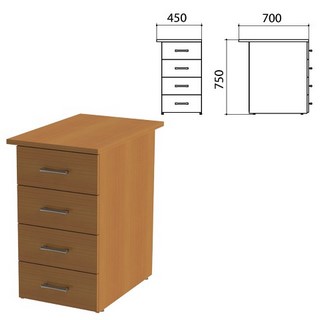 Тумба Монолит, 450х700х750мм, цвет орех (К...