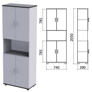 Шкаф полузакрытый Монолит, 740х390х2050мм,...