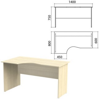 Стол письменный эргономичный Канц, 1400х80...