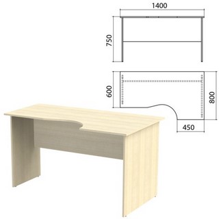 Стол письменный эргономичный Канц, 1400х80...