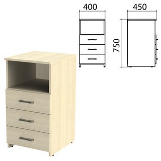 Тумба приставная Канц, 400х450х750 мм, 3 я...