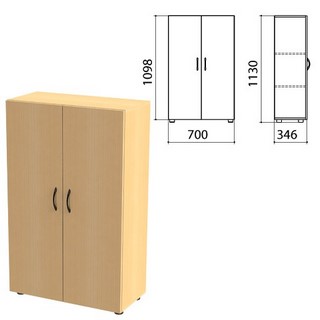 Шкаф закрытый Канц, 700х350х1130мм, цвет б...