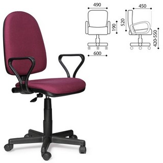 Кресло оператора Престиж с подлокотниками,...