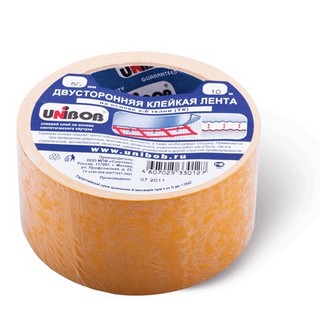 Скотч 50х10 Unibob двухсторонний основа-по...