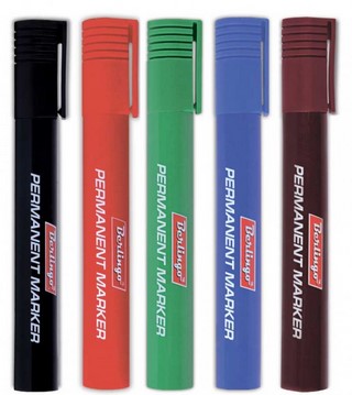 Маркер перманентный  Berlingo 1,5мм красны...