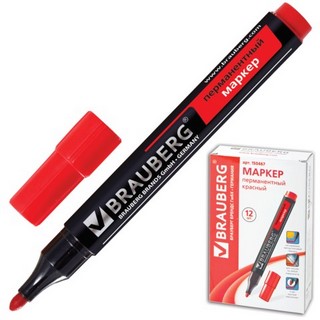 Маркер перманентный  BRAUBERG 3мм Contract...
