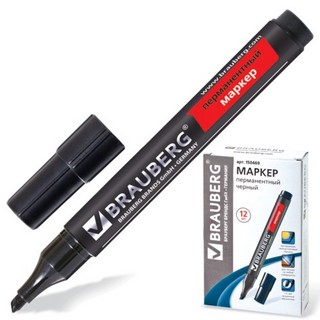 Маркер перманентный  BRAUBERG 3мм черн арт...