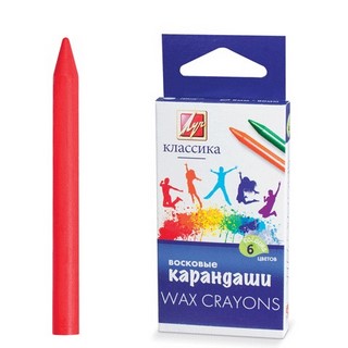 Карандаши восковые  6 цветов Луч Классика ...