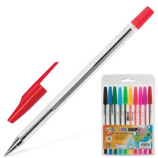 Набор ручек шариковых10 цветов BEIFA арт.9...