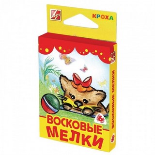 Карандаши восковые 6 цветов Луч Кроха