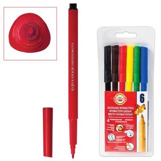 Фломастеры  6цв. KOH-I-NOOR трехгранные