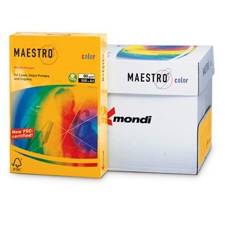 Бумага цветная Maestro 80г/м 500л. оранжев...