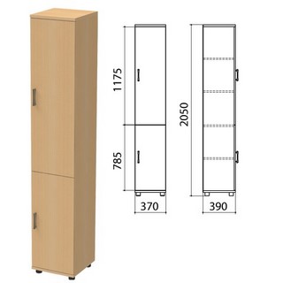 Шкаф закрытый Монолит, 370х390х2050мм, цве...