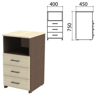 Тумба приставная Канц, 400х450х750 мм, 3 я...