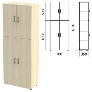 Шкаф закрытый Канц, 700х350х1830 мм, цвет ...