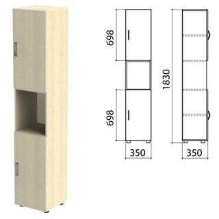 Шкаф полузакрытый Канц, 350х350х1830 мм, ц...