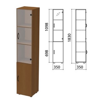 Шкаф закрытый со стеклом Канц, 350х350х183...