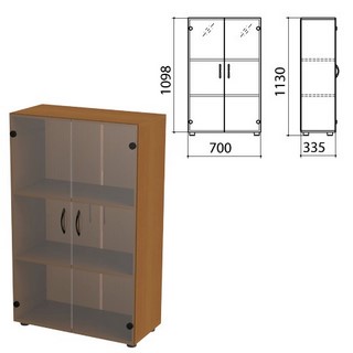 Шкаф закрытый со стеклом Канц, 700х335х113...