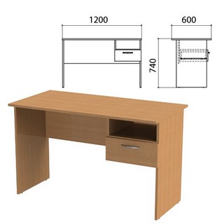 Стол письменный с навесной тумбой Эко, 120...