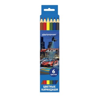 Карандаши цветные  6цв. schoolФормат (Росс...