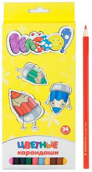 Карандаши цветные 12 цв.SILWERHOF Клево ка...