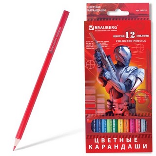 Карандаши цветные 12цв. BRAUBERG Солдаты б...