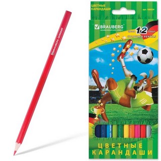 Карандаши цветные 12цв. BRAUBERG карт упак...